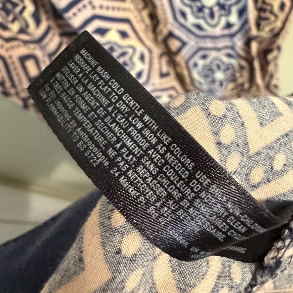 Anthropologie Lilka Navy and Cream Geometric Strap Maxi Dress - Picture 10 of 11